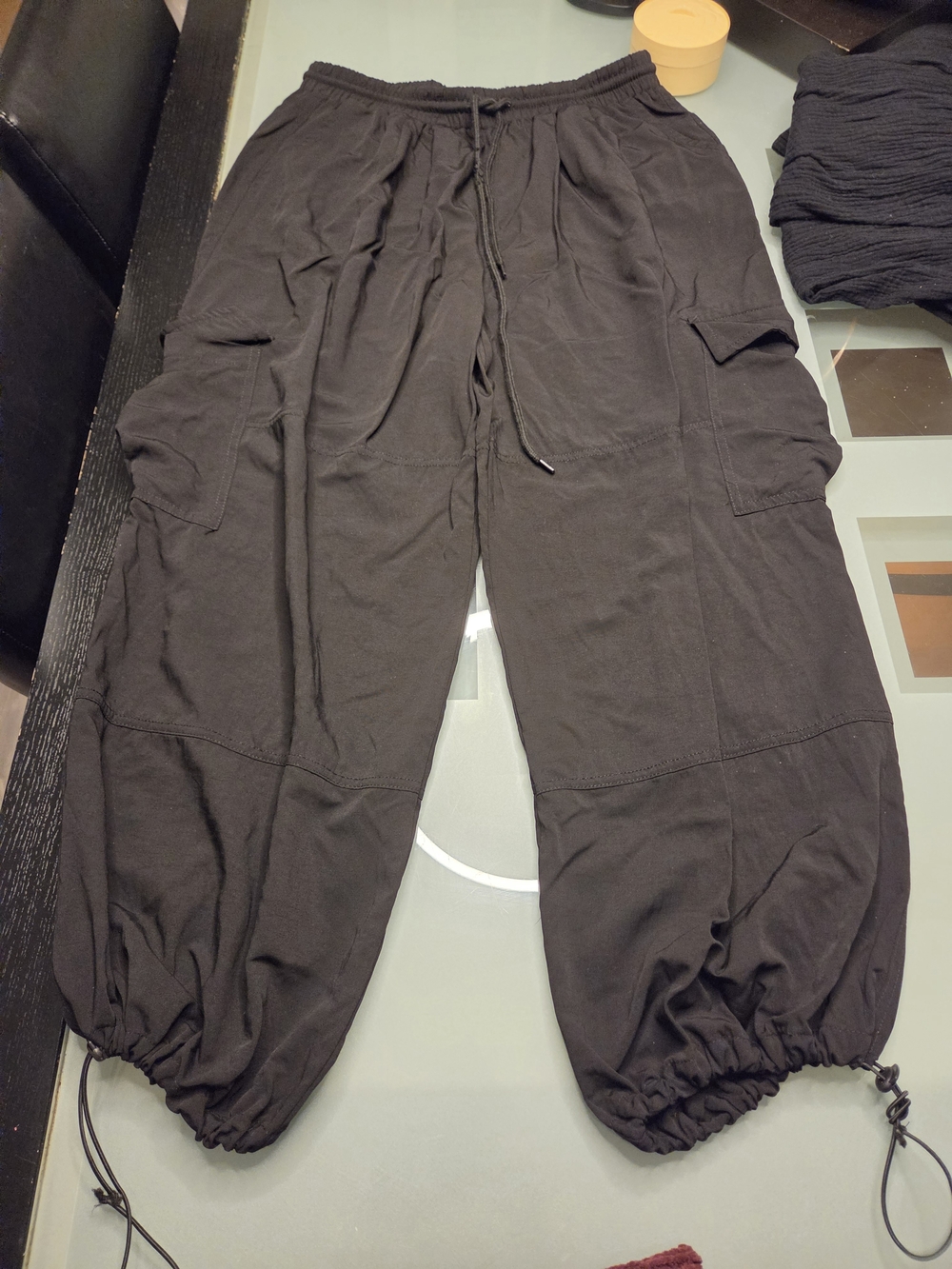 HYFVE Black Drawstring Cargo Joggers